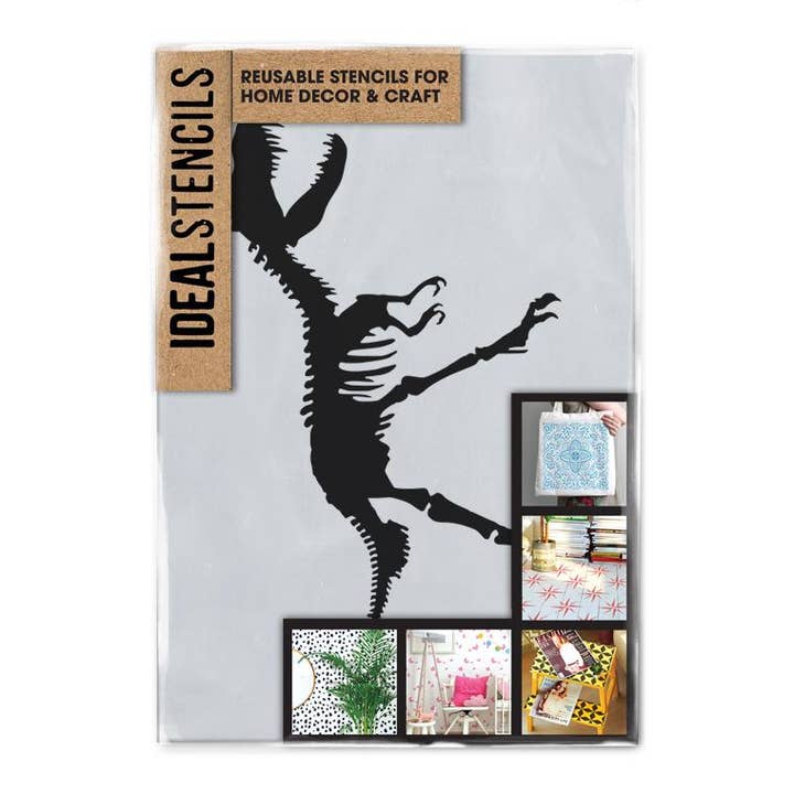 Dinosaur Fossil Stencil for engroshandel hos Ideal Stencils