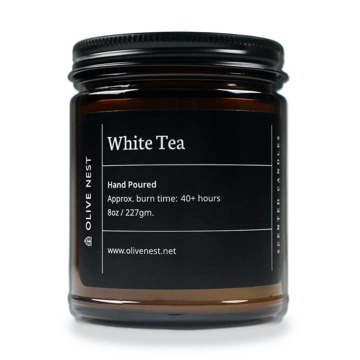 *Best Seller* White Tea Soy Blend Wood Wick Candle for wholesale by OLIVE NEST