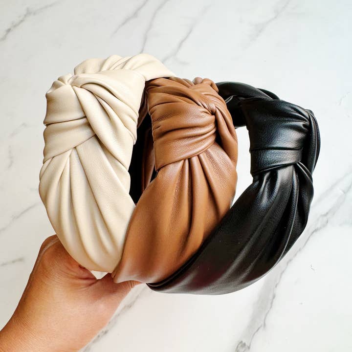 Ellison+Young - Wholesale Fashion Headband - Women's - Leather Better Knotted Headband