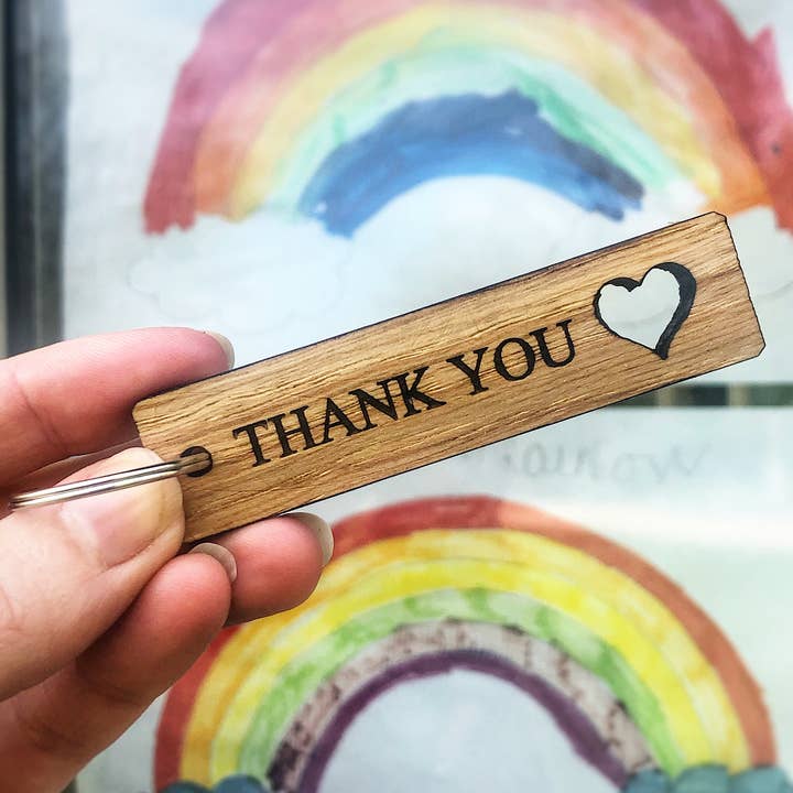 Solid Oak Key Ring for wholesale by Holder and Hook