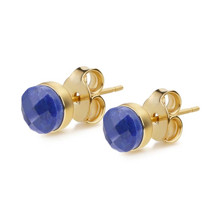 Aurora earrings in Lapis Lazuli stones for wholesale by Sloya