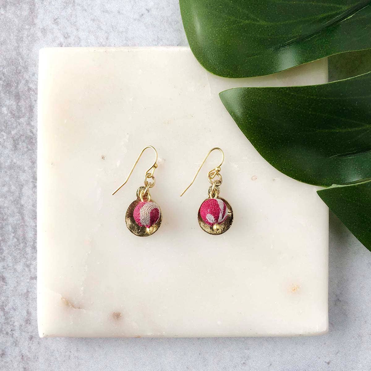 WorldFinds - Wholesale Dangle Earrings - Kantha Camille Earrings