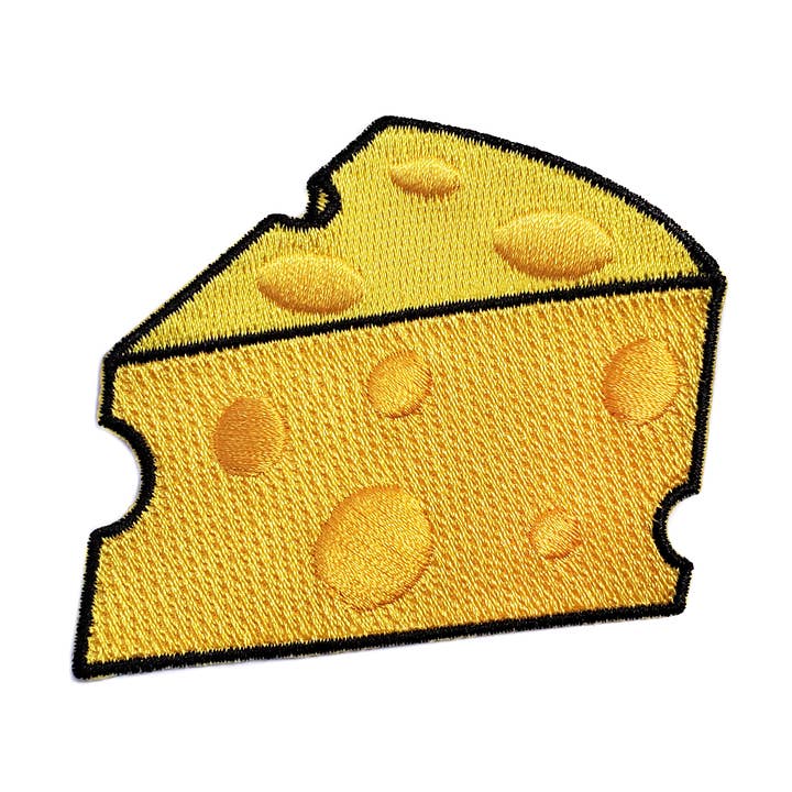 Remendo de queijo - passe a ferro ou costure em remendo bordado por atacado de Kolorspun Pins