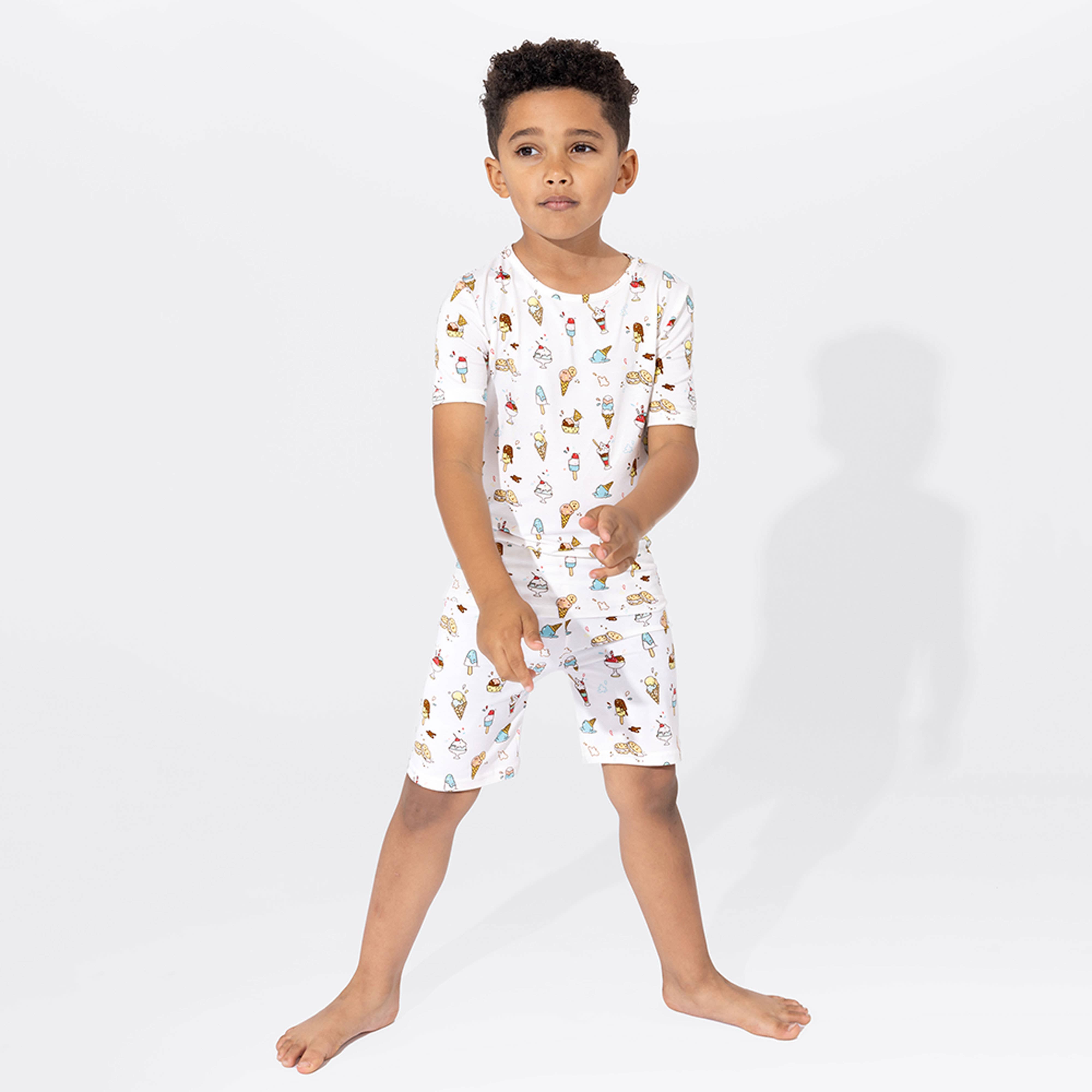 Bellabu Bear - Wholesale Sleepwear Set - Kids - Ice Cream Bamboo Kids Short Set3