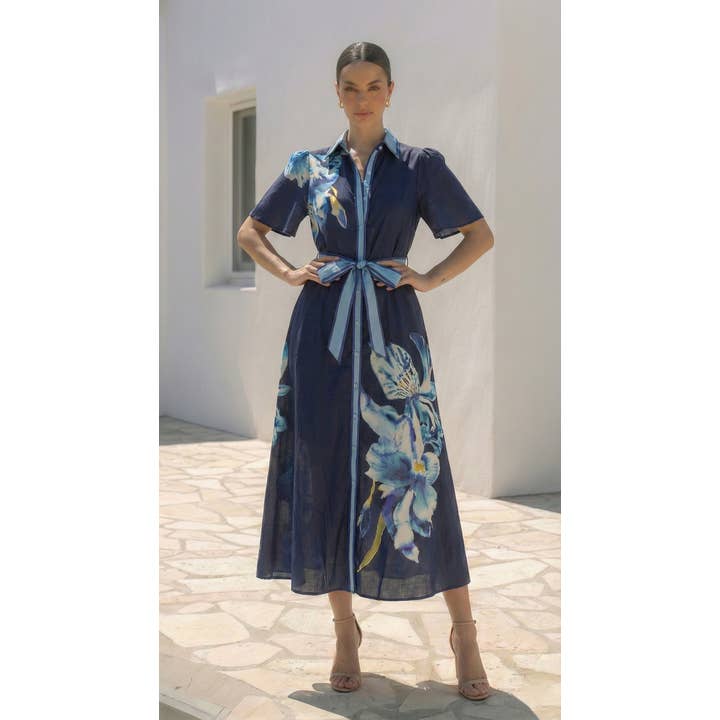 Katherine Dress | Navy for wholesale by Stellino