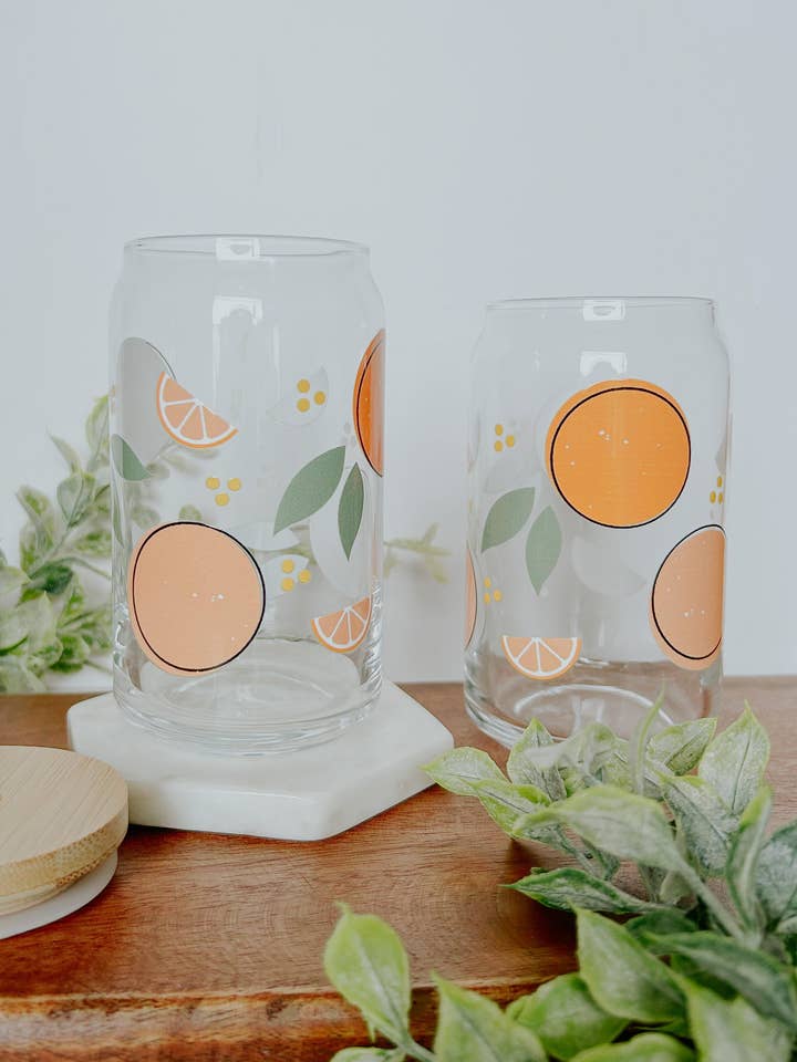 Barattolo di vetro Arance 16 oz per la vendita all'ingrosso da parte di Ivory Bloom Boutique