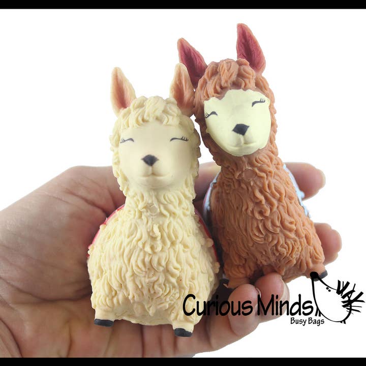 Curious Minds Toys - Wholesale Squishy Toy - Kids & Baby - 1 Sand Alpaca Llama - Sand Filled Squishy - Moldable Sensor