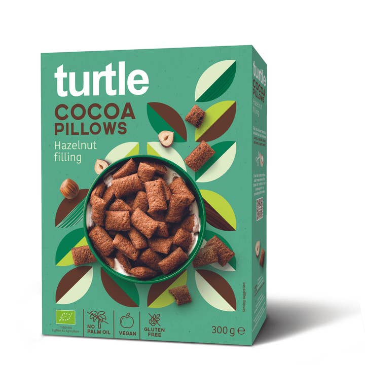 Turtle - Better Breakfast - Wholesale Breakfast Cereal - Organic Cocoa Pillows with Hazelnut