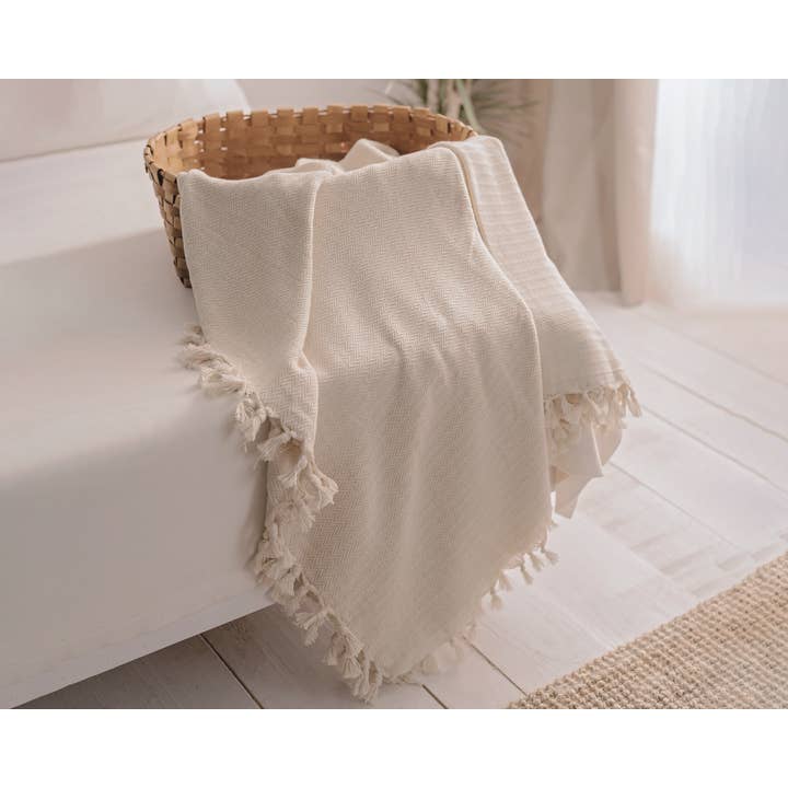 Moa – wholesale Throw blanket – 100% Cotton Black Throw Blanket