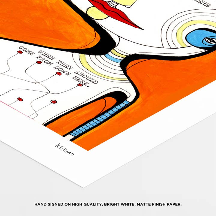 Keemo Gallery - Wholesale Art Print - Poem Heart Unique Modern Art Print Abstract Type Kind Words4