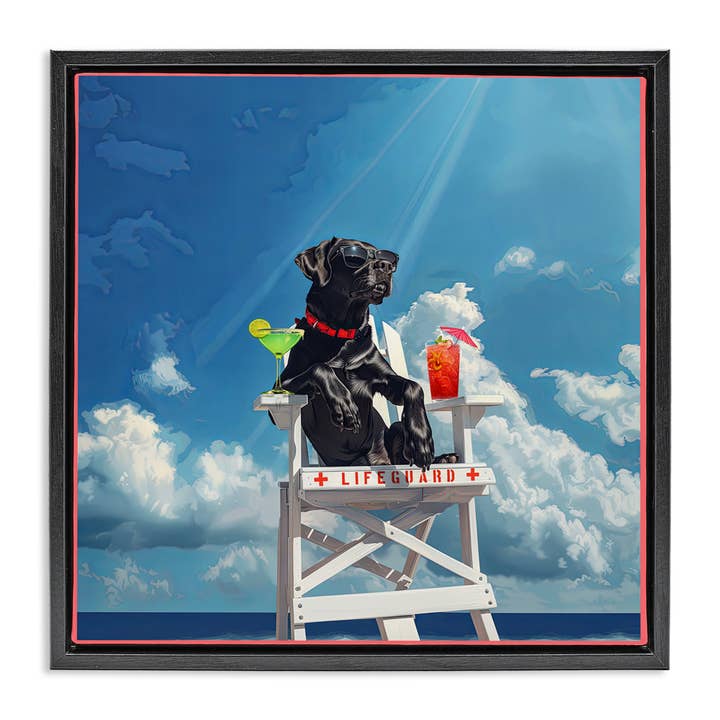 Stupell Industries - Wholesale Wall Decor - Kids & Baby - Guard Dog Lifeguard Floater Framed Art Fall1