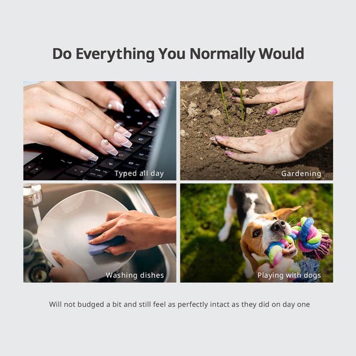 BTArtboxnails - Wholesale Press-On/Fake Nails - Chrome French Tip Press On Nails - Short Almond False Nails7