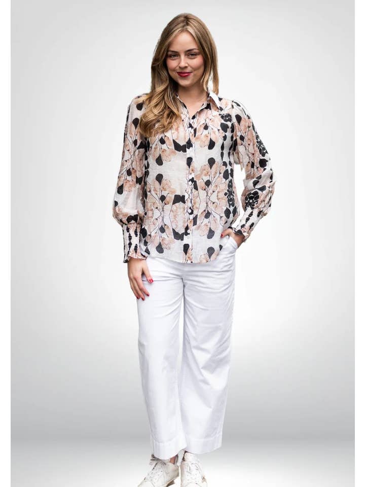 Stellino - Wholesale Buttoned-down shirt – Women's - Tullula Shirt | Beige4