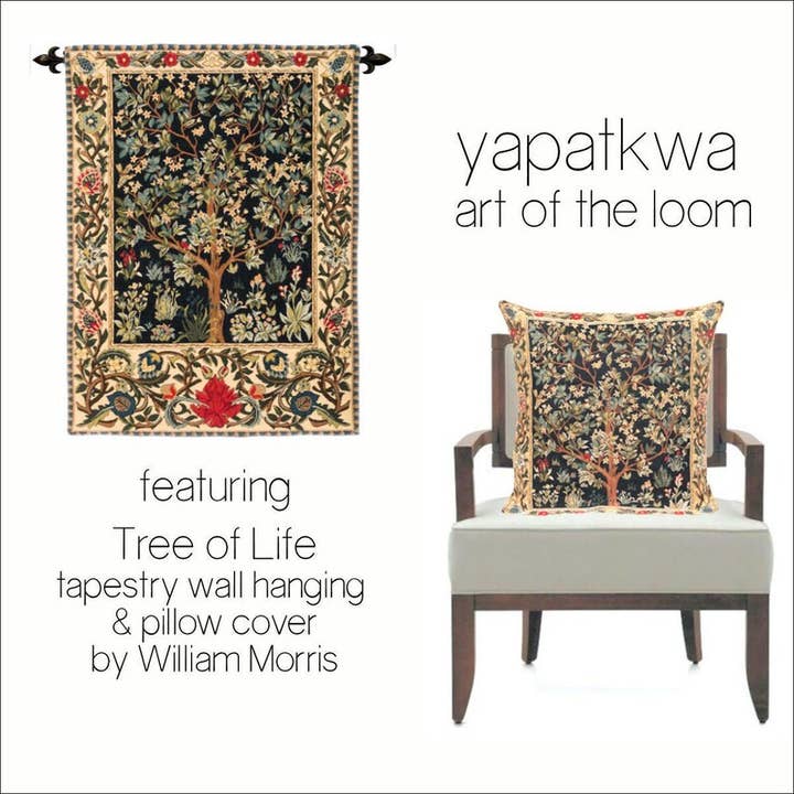 Tapestry Wallhanging Tree of Life by William Morris for wholesale by yapatkwa - art of the loom