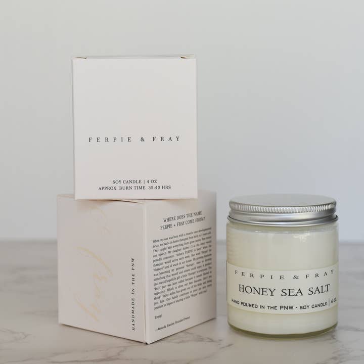 Ferpie + Fray - Wholesale Jar/Filled Candle - Honey Sea Salt4