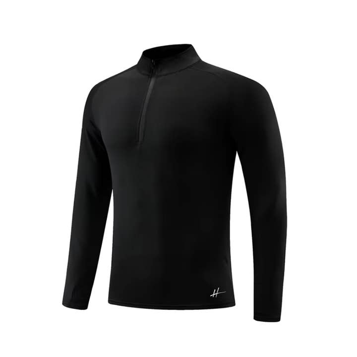 Hoss Black Quarter Zip for wholesale by Hoss Co.