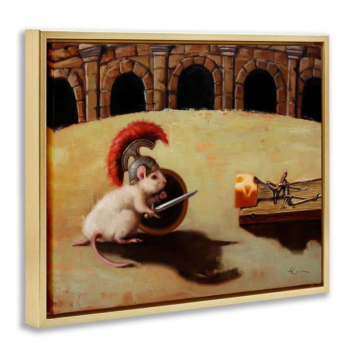Stupell Industries – wholesale Wall sign – Mouse Vs Mousetrap Funny Battle - Framed Wall Art17