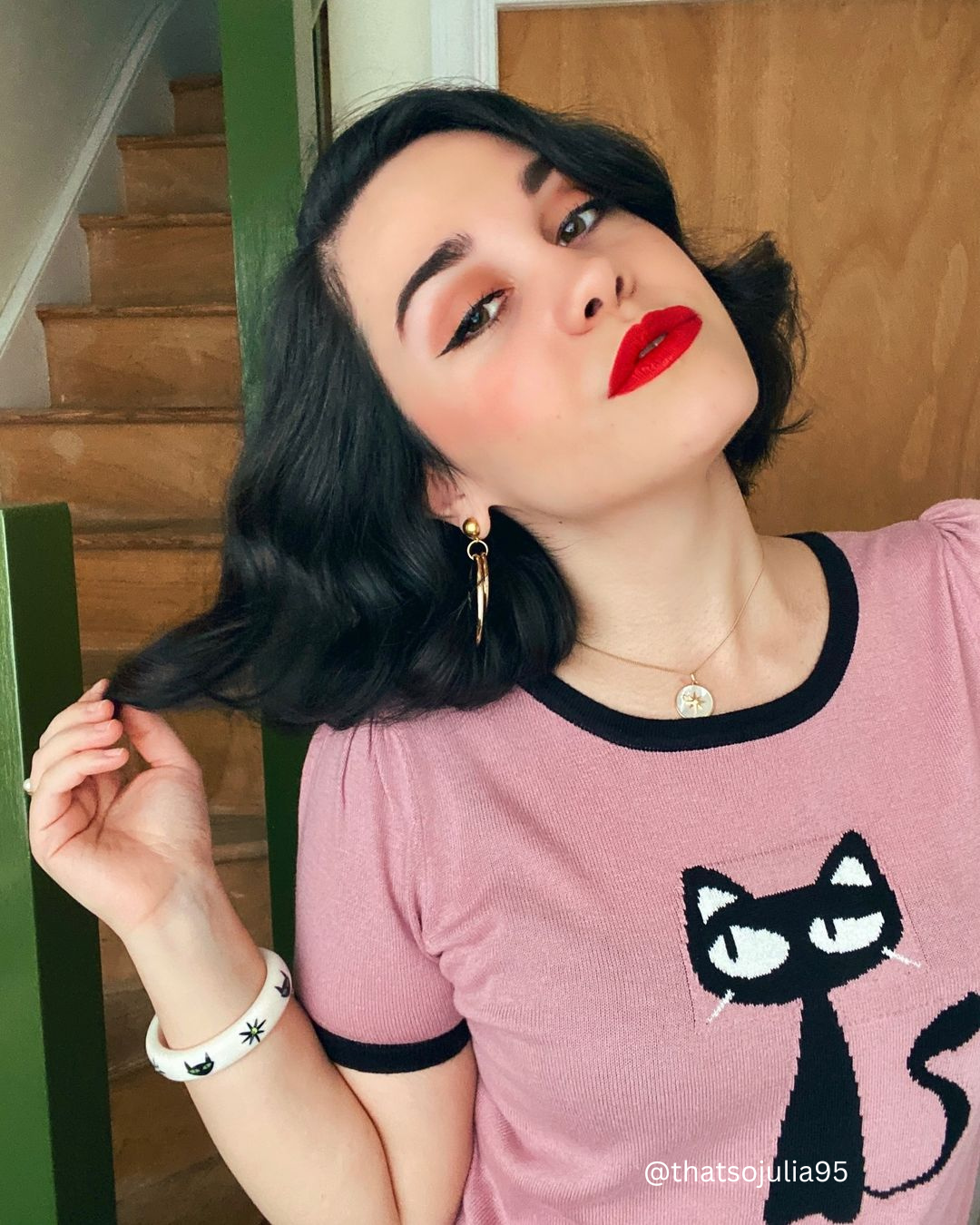 Mak - Wholesale Knit Sweater - Women's - Short Sleeve Crewneck Cat Print Casual T-Shirt Sweater13