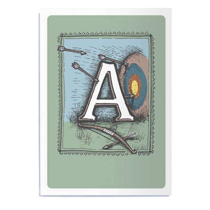 Alphabet Letter Card for wholesale by Rho Rho