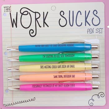 No Swearing Pen Pack Stationery Lovers Rainbow Pen Pack Funny Pens Student  Gift Gift Set Office Pens Sarcastic Teacher Gift 