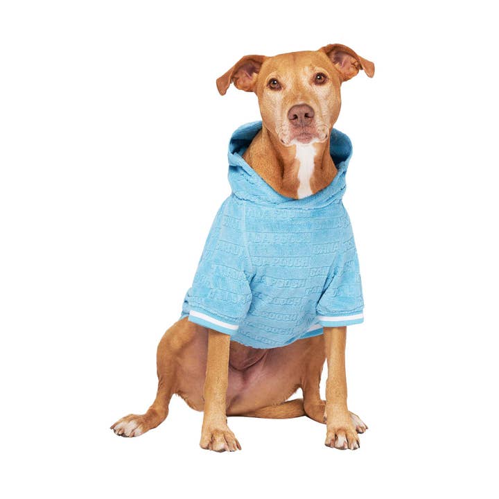 Blue Beach Bum Towel Dog Hoodie (Blue) for wholesale on Faire3