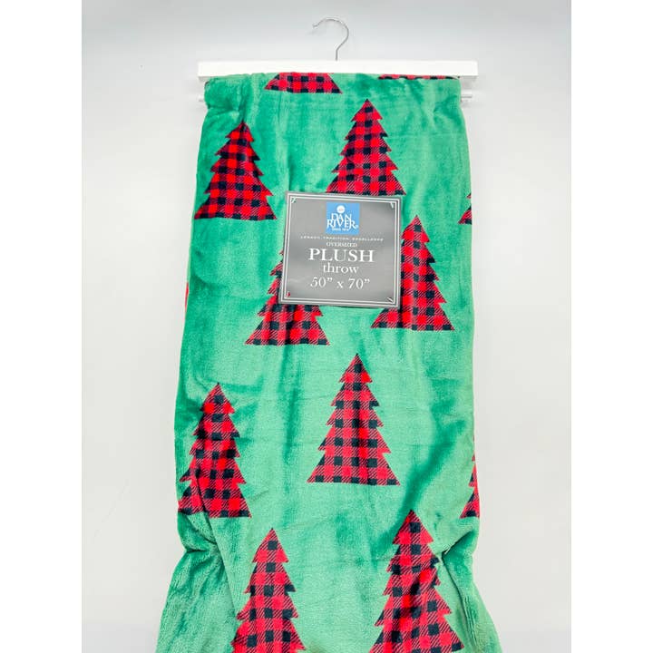 Bed Bath Fashions - Wholesale Throw Blanket - Dan River Christmas Flannel Fleece Plush Throw Blanket