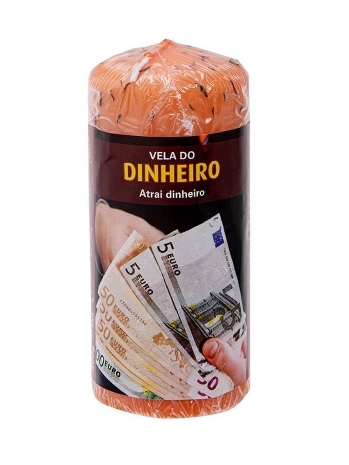 Pillar Candle Herbs 6x14cm Money for wholesale by AUM Fragrances