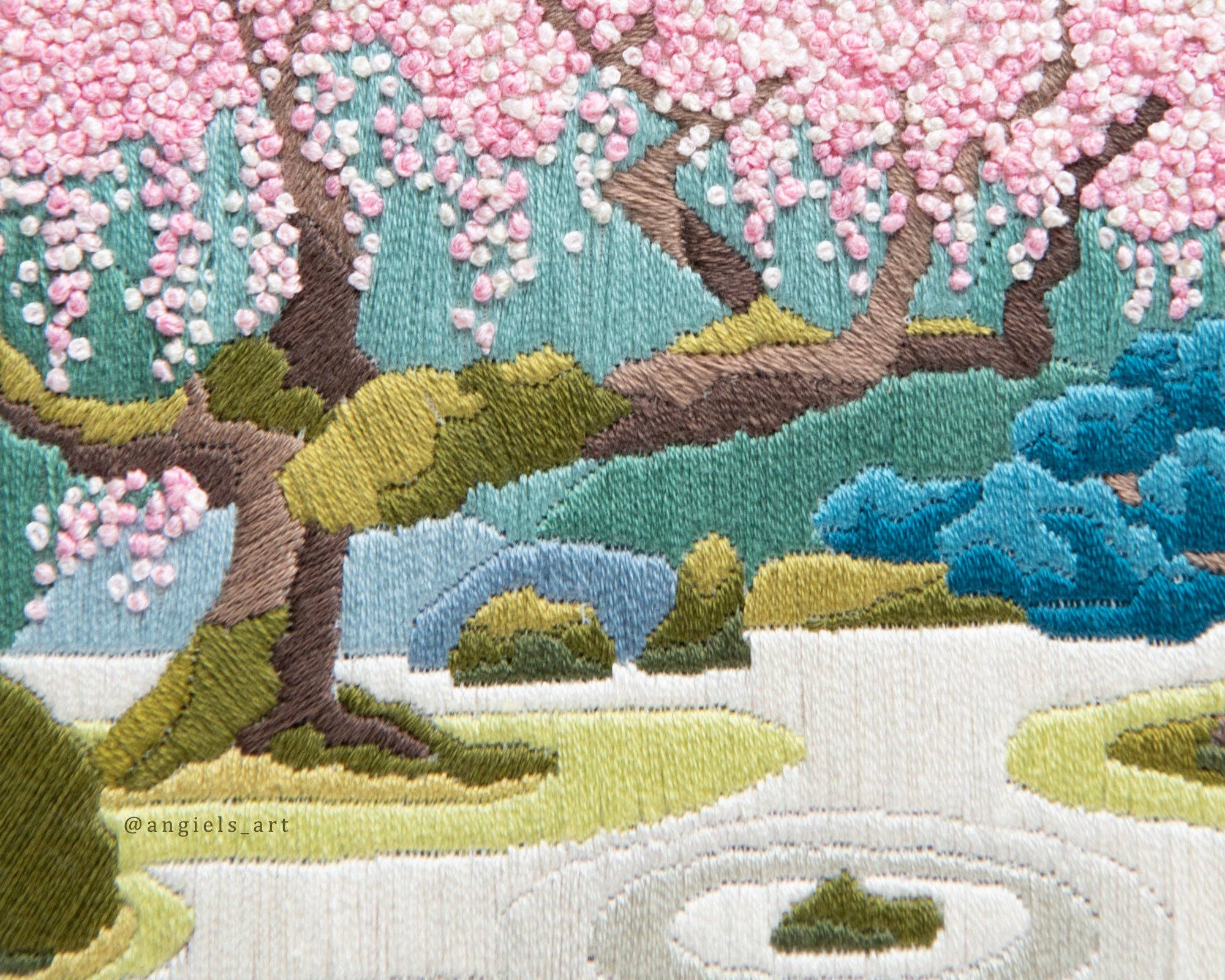 Angiels Art - Wholesale Embroidery/Cross Stitch Supplies - Japanese Garden DIY Embroidery Kit2