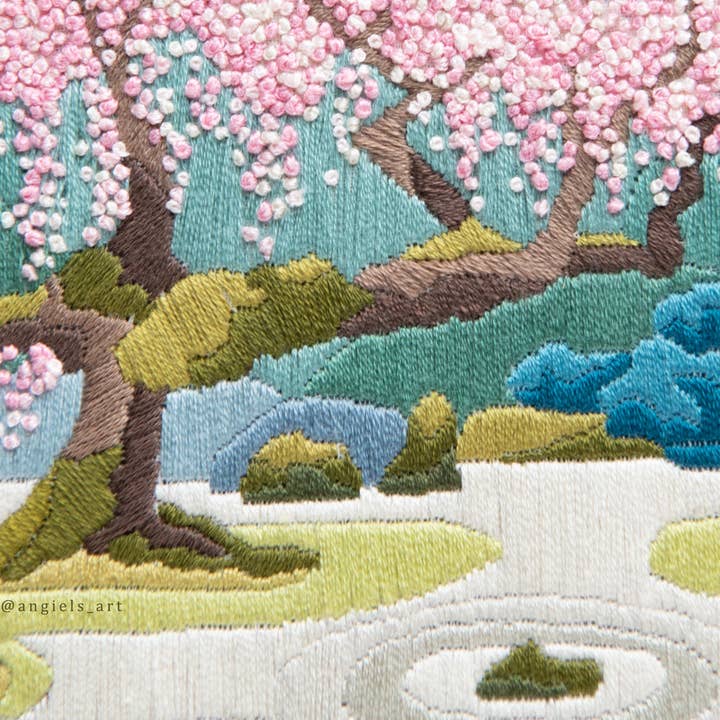 Angiels Art - Wholesale Embroidery/Cross Stitch Supplies - Japanese Garden DIY Embroidery Kit2