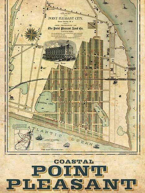 Point Pleasant Vintage Remixed Karta för wholesale av LOST DOG art & frame