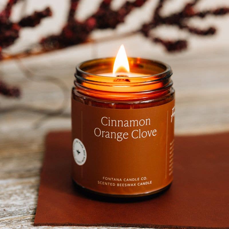 Fontana Candle Co. - Wholesale Jar/Filled Candle - Cinnamon Orange Clove Beeswax & Essential Oil Jar Candle6
