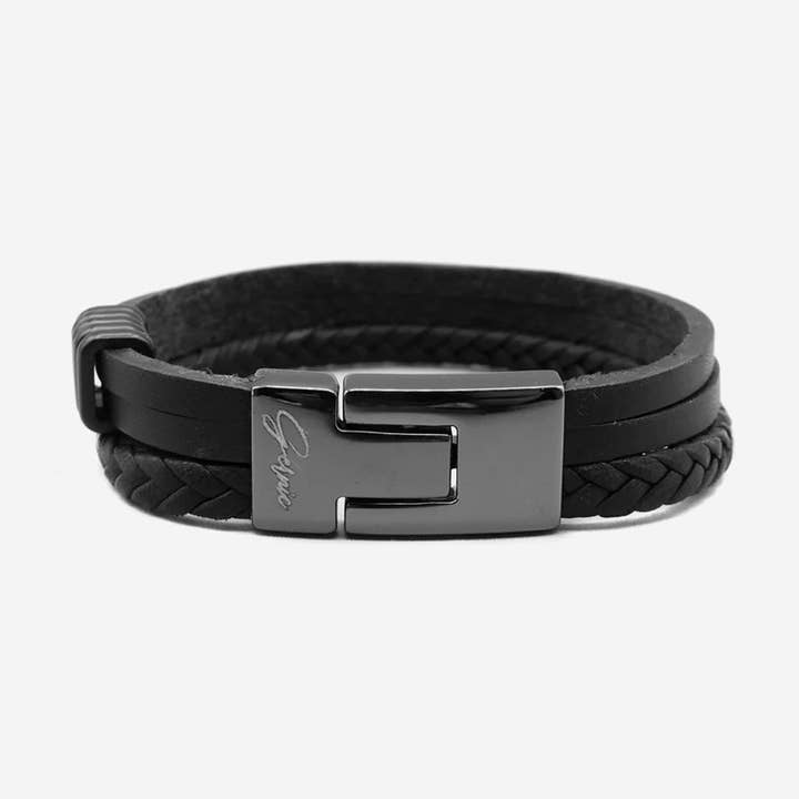 Bracciale da uomo Montebello in pelle premium a 3 cinturini per la vendita all'ingrosso da parte di Gernie NYC