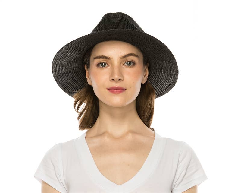 DNMC - Vente Chapeau de paille – femme - Chapeau Fedora en Paille de Raphia pour Femme - Chapeau d'Été Élégant10