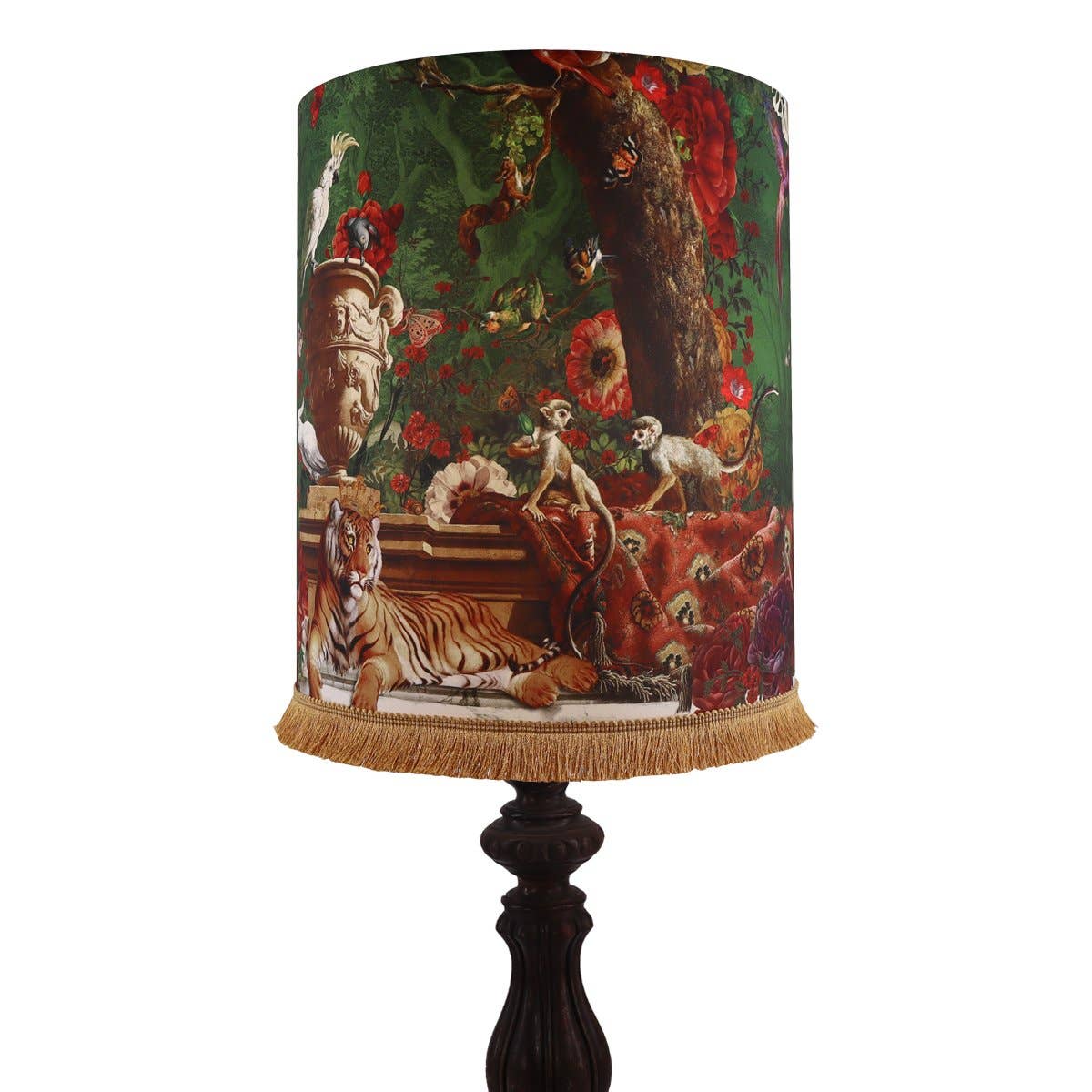 Voglio Bene - Wholesale Lamp Shade - DRUM LAMPSHADE 30X36CM WITH MACHLI FRINGE0