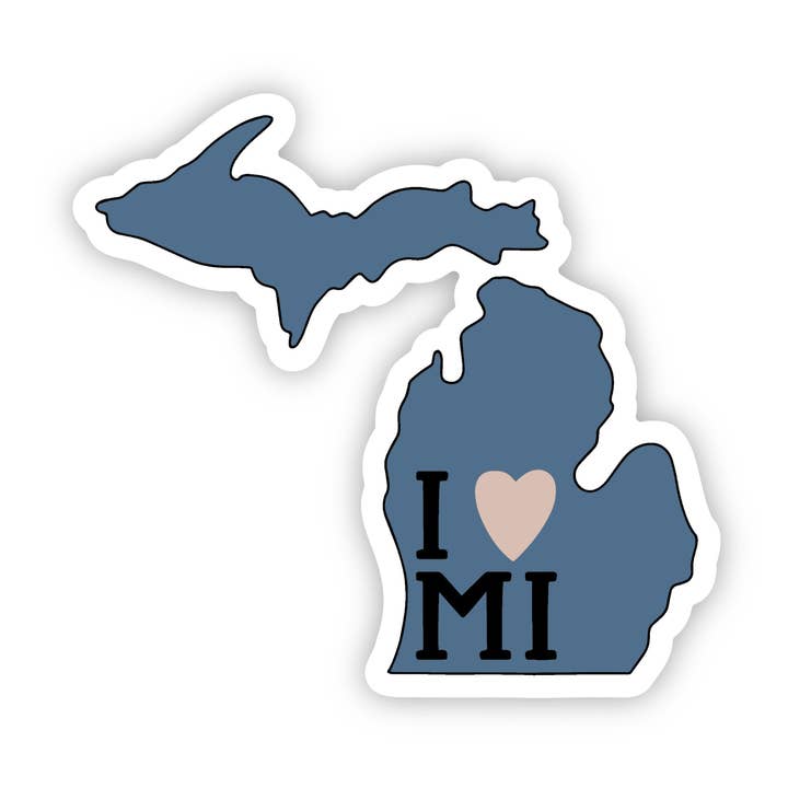 Big Moods - Wholesale Sticker - "I Love Michigan" Sticker0
