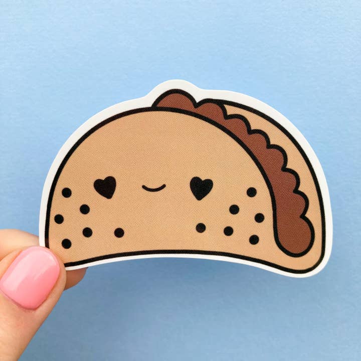 Taco | Autocollant en vinyle | Autocollant Kawaii pour la vente par Le Petit Pin