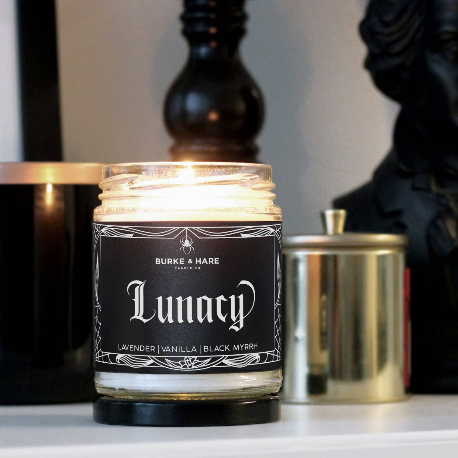 Burke & Hare Co - Wholesale Jar/Filled Candle - Lunacy – Moon Inspired Lavender Candle – Witchy Home Decor2