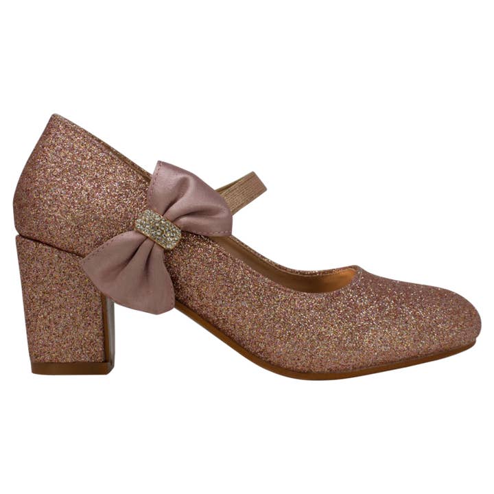Rentoes - Vendita all'ingrosso Scarpe eleganti - Bambini - Scarpe Sparkly Bow per bambini con tacco BM8986713