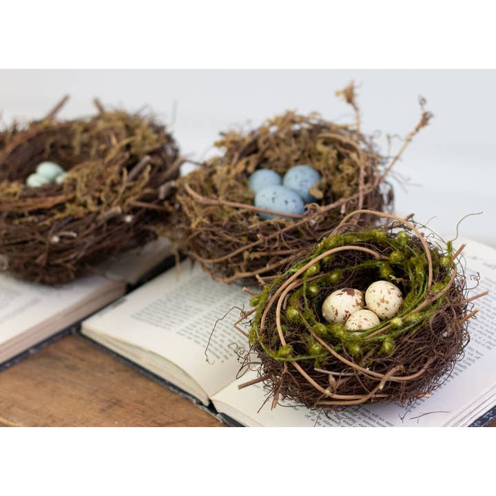Audrey's Home & Gift – wholesale Decorative tabletop object – Decorative Bird Nests (Set of 3)