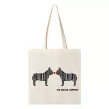 Bolsa de mano ecológica — Bulldogs franceses besándose para venta al por mayor de The Hector Company