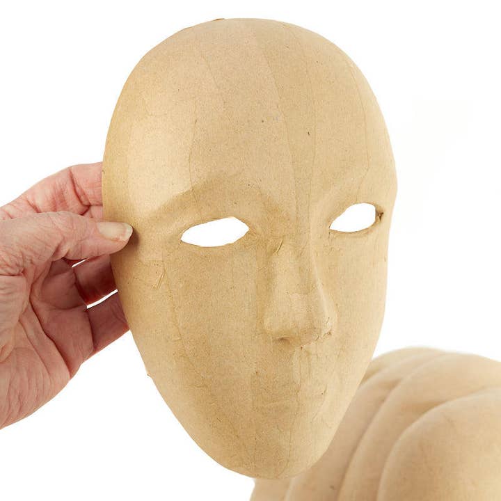 Factory Direct Craft - Wholesale Paper Mache - Paper Mache Mask – Blank Face for Creativity and Expression