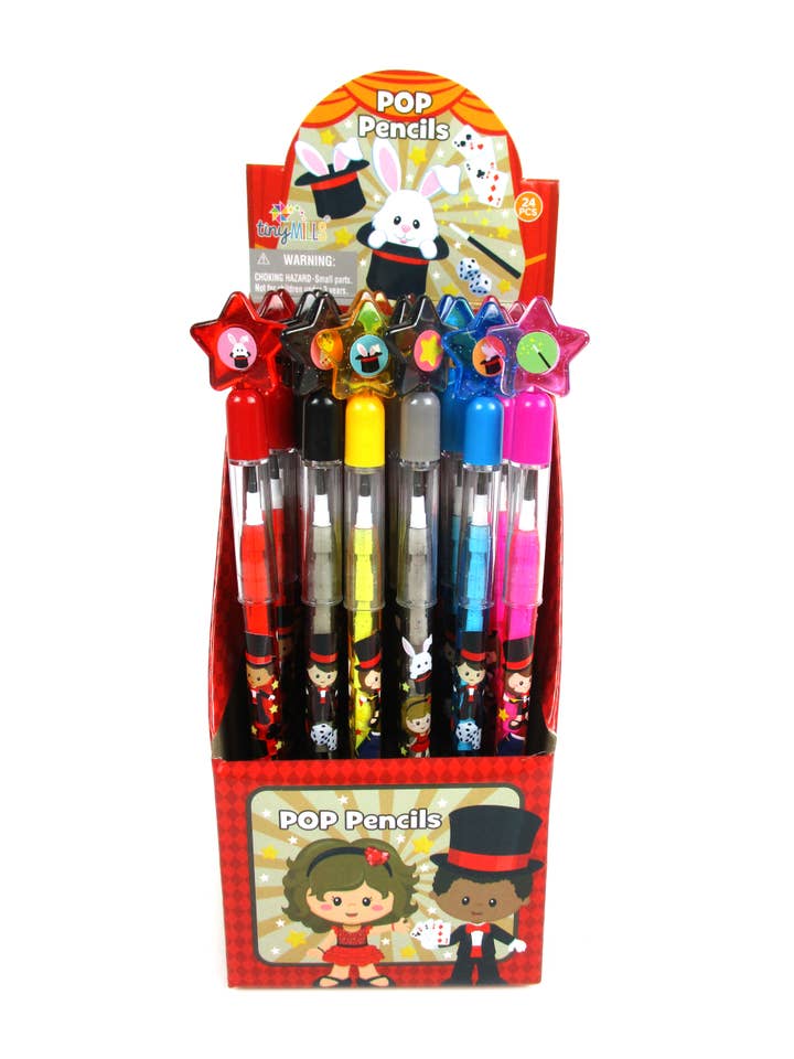 24 Pcs Magician Magic Multi Point Pencils for wholesale by Tiny Mills