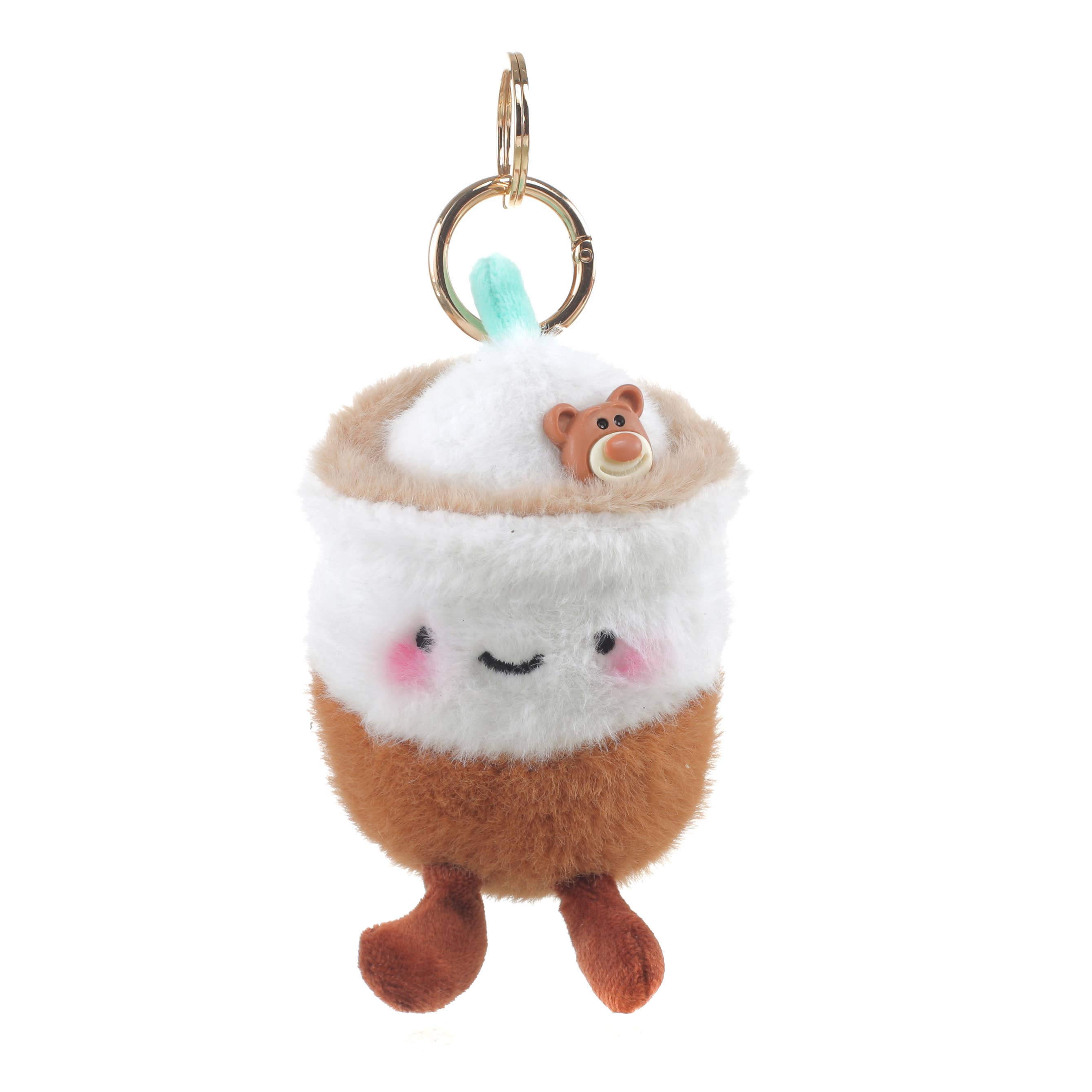 Bessie London – wholesale Keychain – Women's – PLUSH ICED COFFEE BAG CHARM9