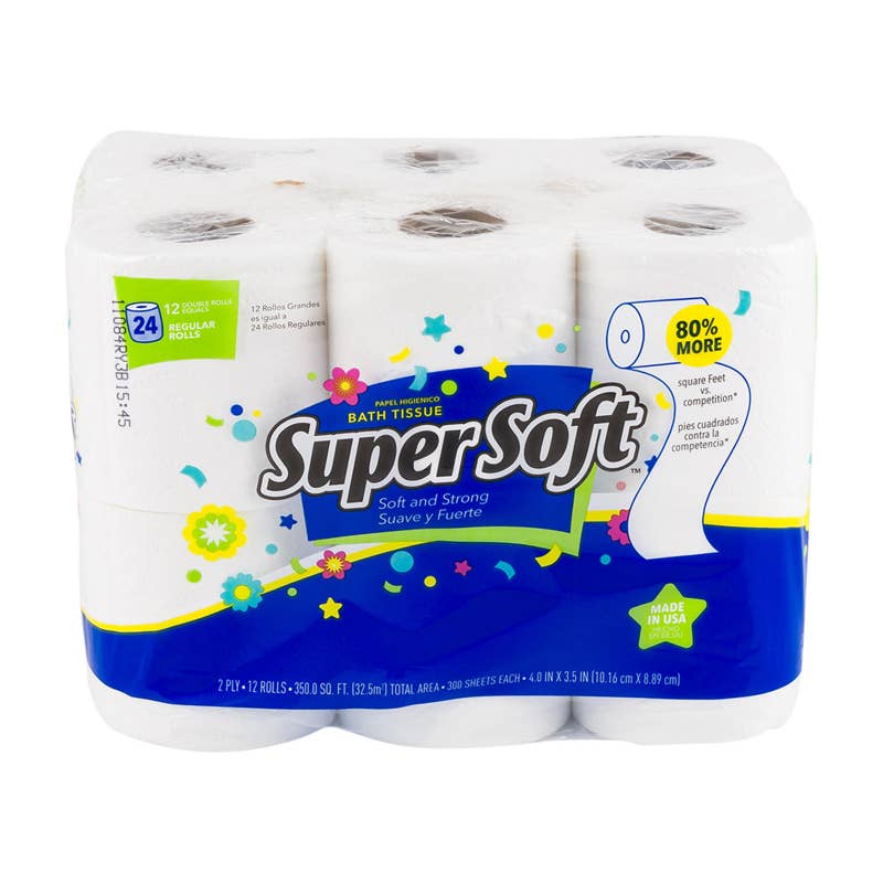 Deluxe Import Trading – wholesale Toilet paper – Super Soft Bath Tissue - 12 Rolls - 2 PLY - Soft and Strong0