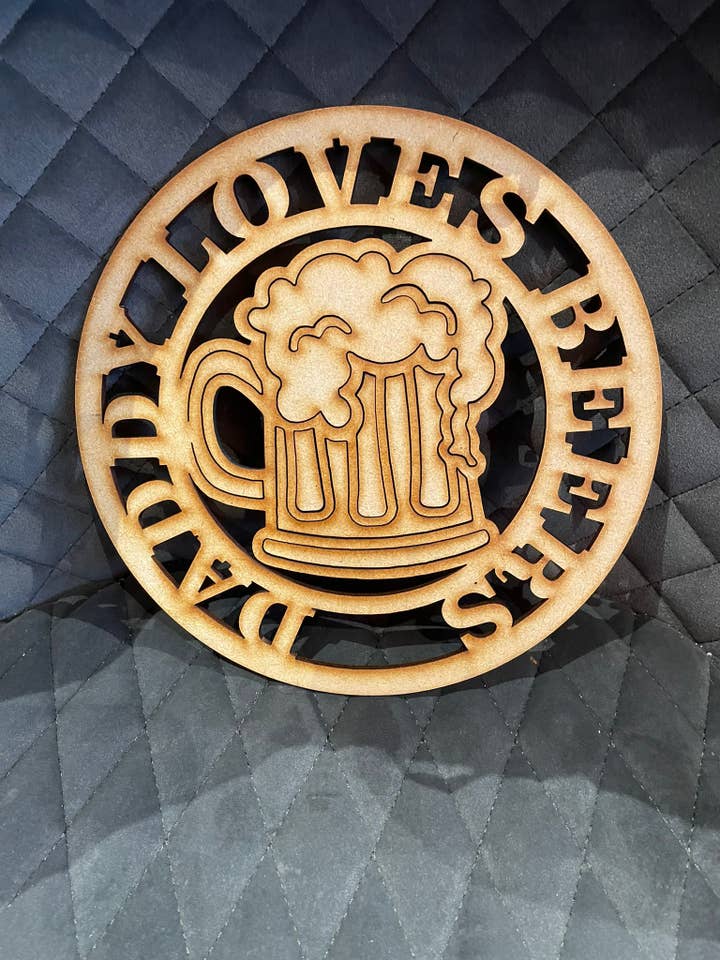 Créoles Daddy Loves pour la vente par manchester laser cuts