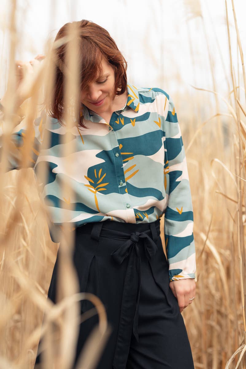 Eglantine et Zoé - Wholesale Fabric - Solis Green Viscose Poplin Fabric11