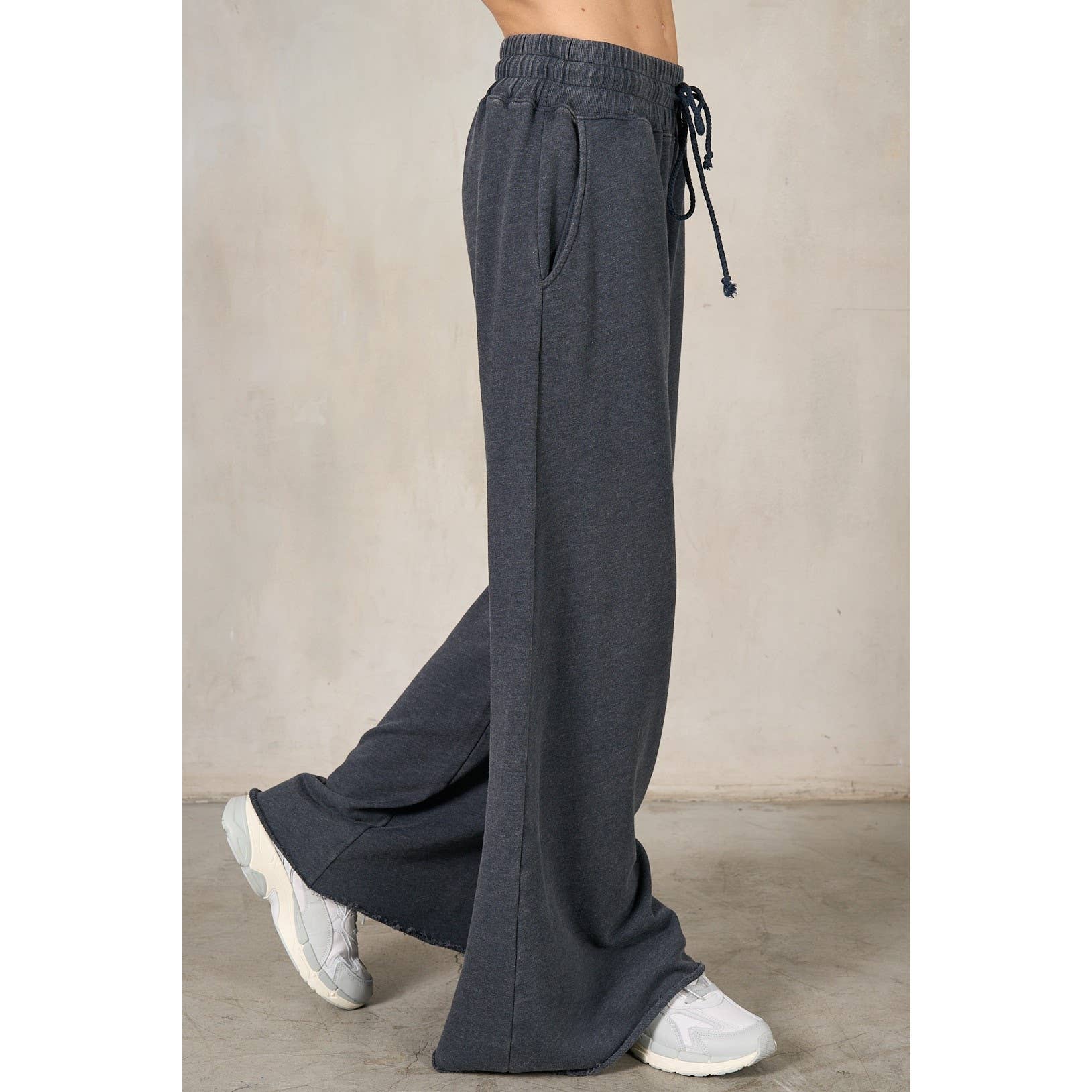 lalamia - Wholesale Pants - Women's - Matching Rib Wide Oversize Sweatpants4