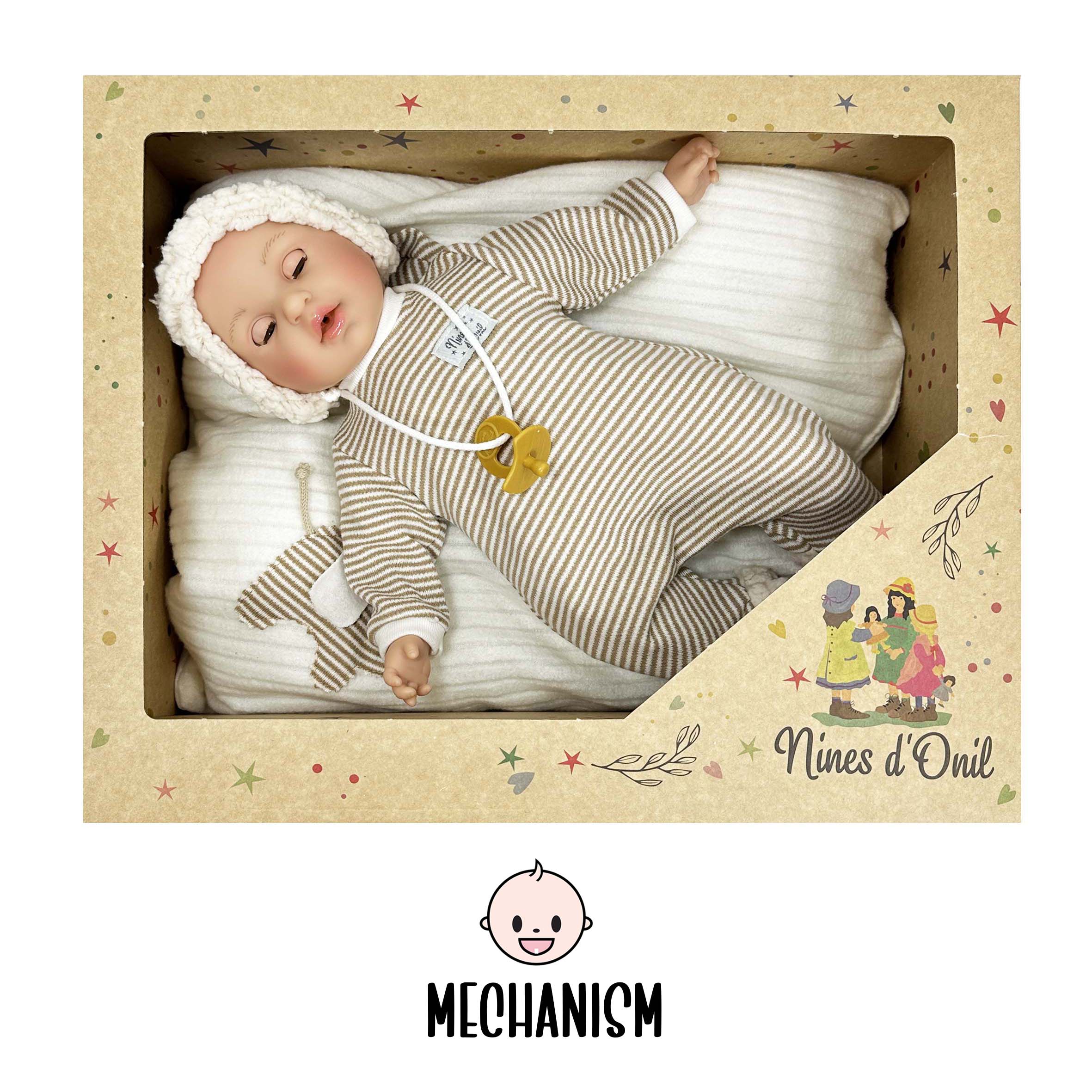 Nines Artesanals d'Onil Dolls – Boneca - Crianças por atacado – BONECA ÁLEX DREAMER CASTANHA PELE CLARA3