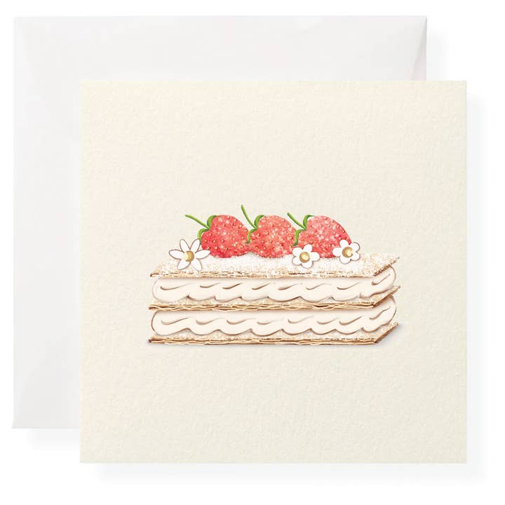 Strawberry Mille-Feuille Individual Gift Enclosure for wholesale by Karen Adams Designs