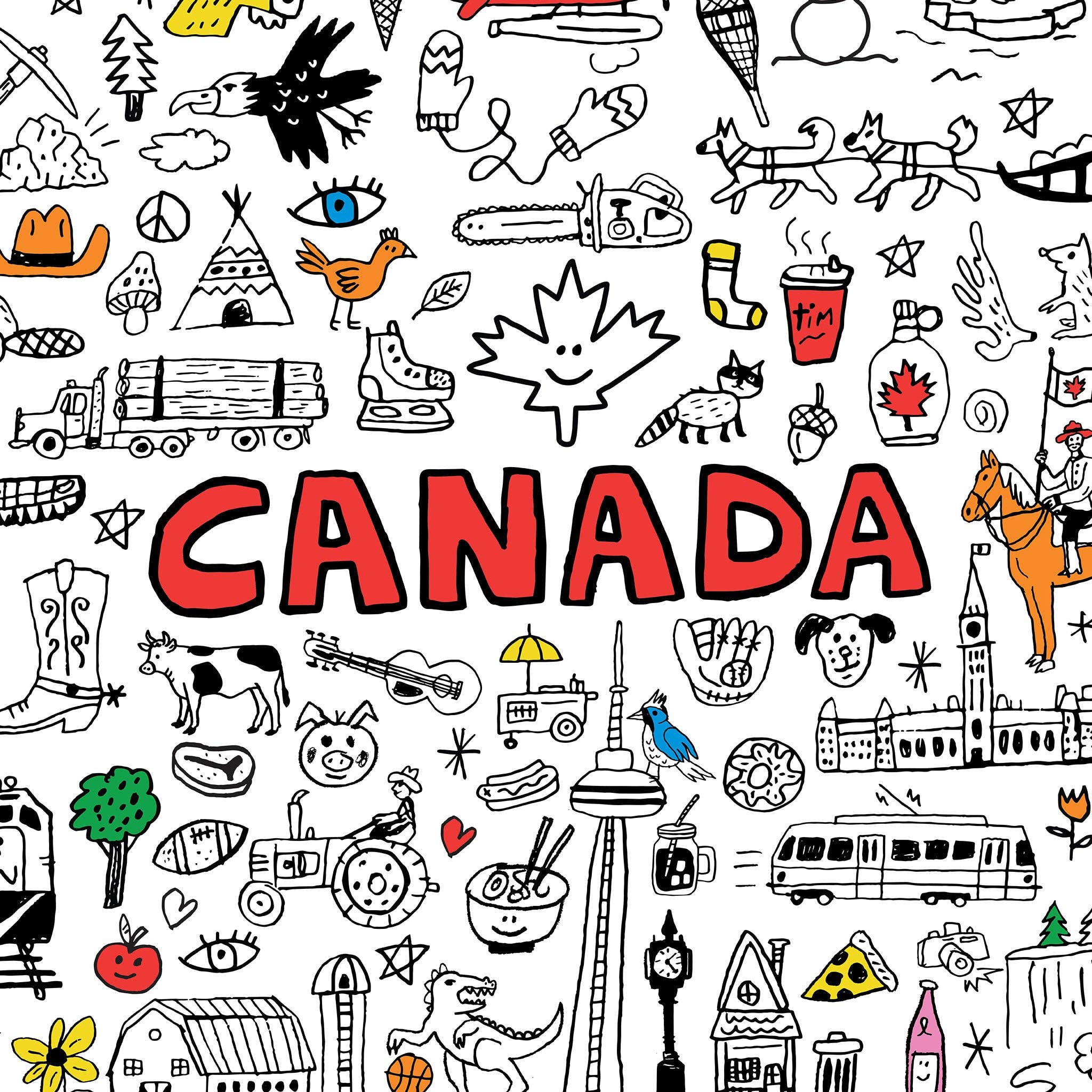 Paperole - Wholesale Coloring & Activity Book - Kids & Baby - TOP CANADA, GIANT COLOURING POSTER — by Francis Léveillée1